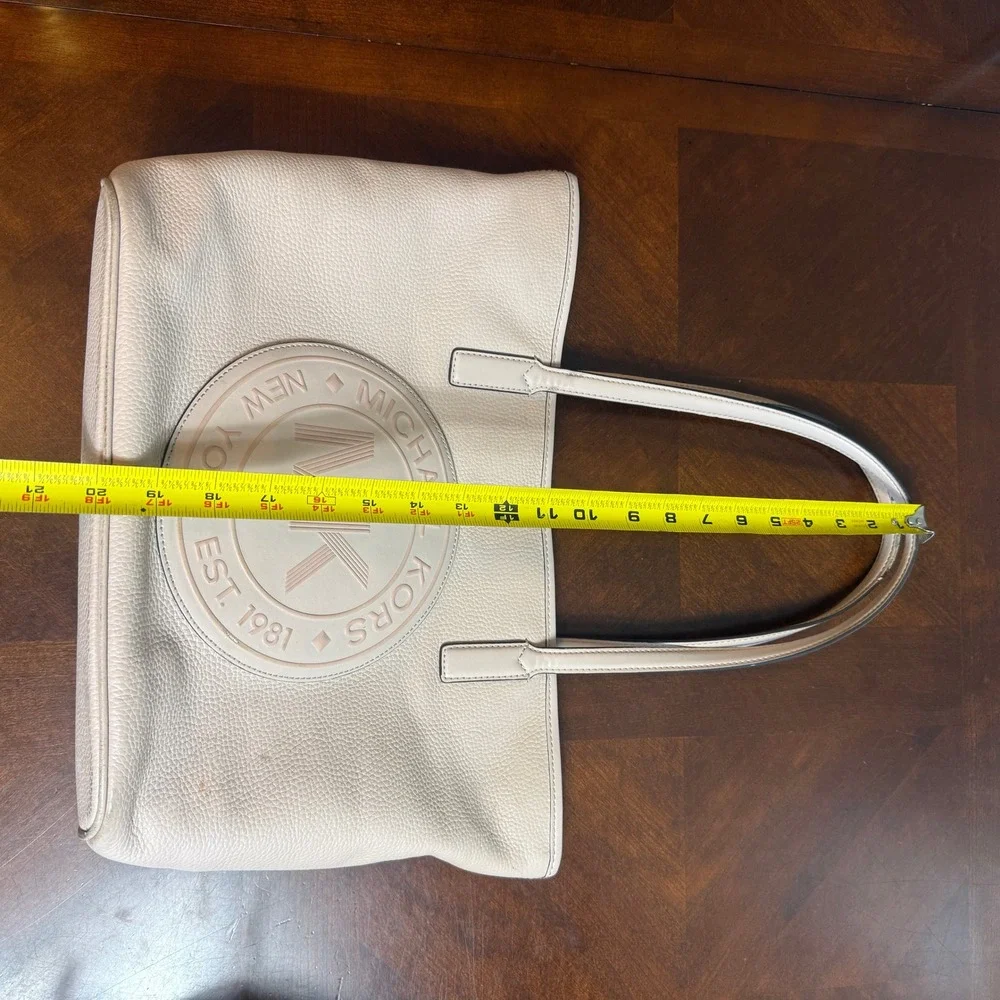 Michael‎ Kors Blush Pink Pebbled Leather MK Logo Tote Bag